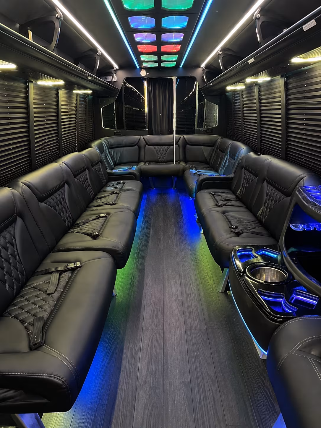 18 Passenger Party Bus Inside