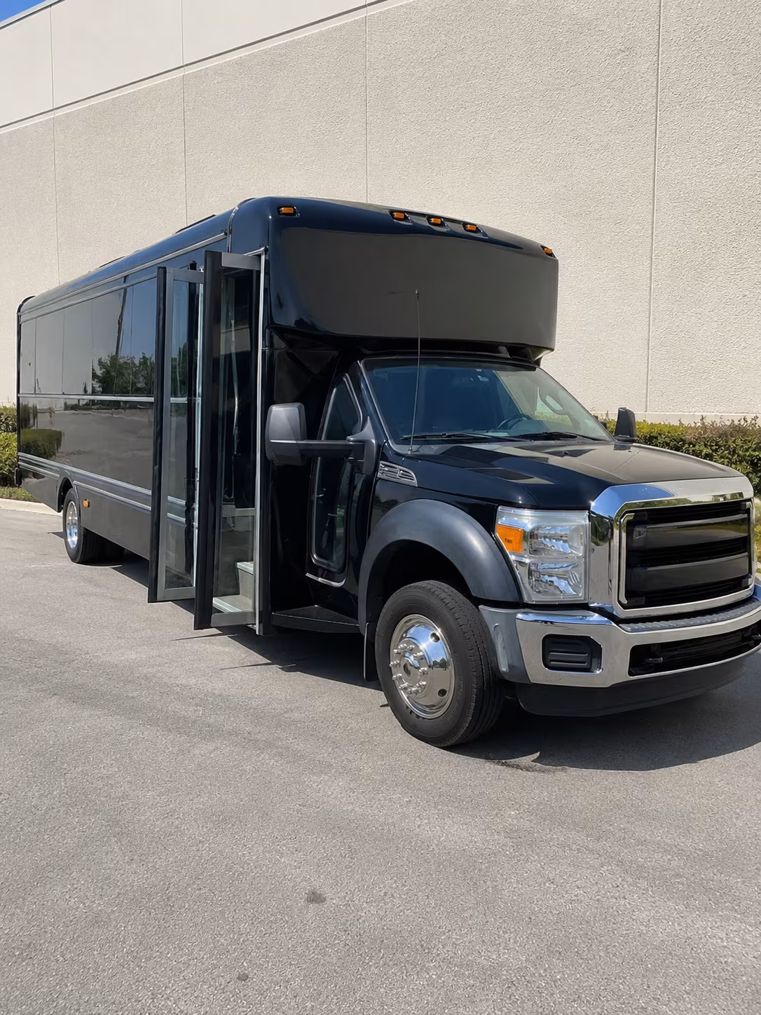 Passenger seating aboard a party bus rental serving Wichita