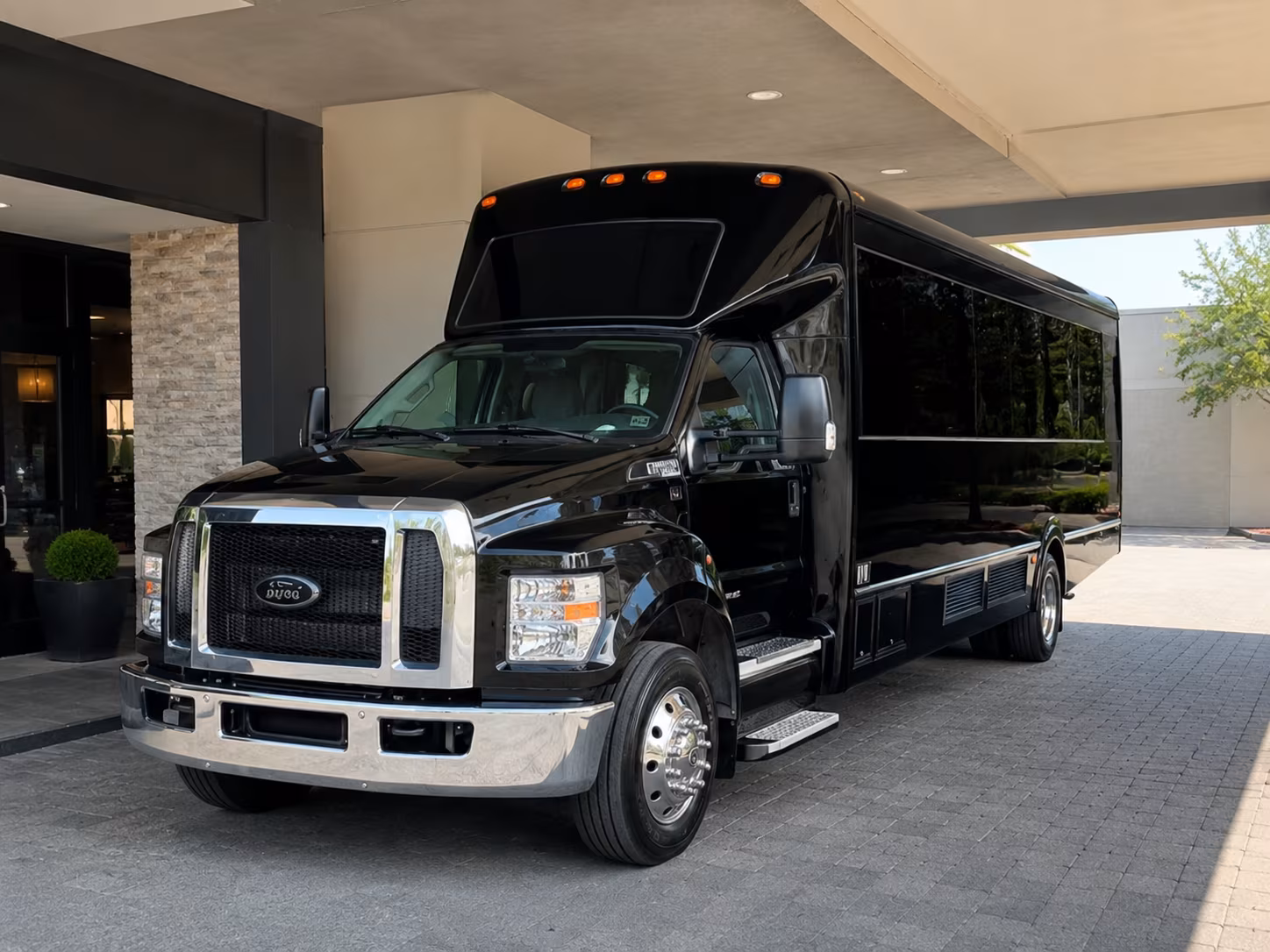 Wichita Private Event Transportation party bus exterior