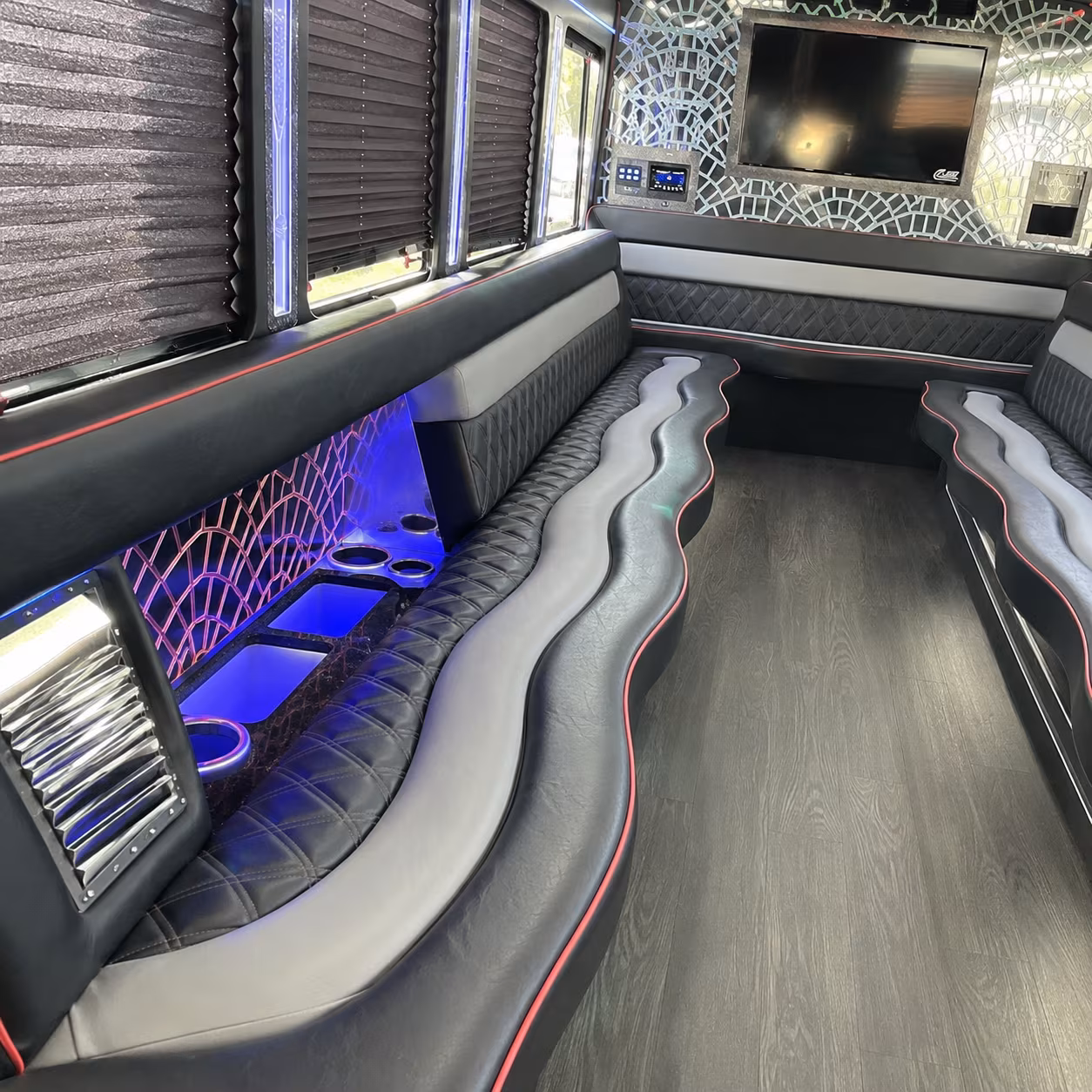 Wichita Private Event Transportation party bus exterior