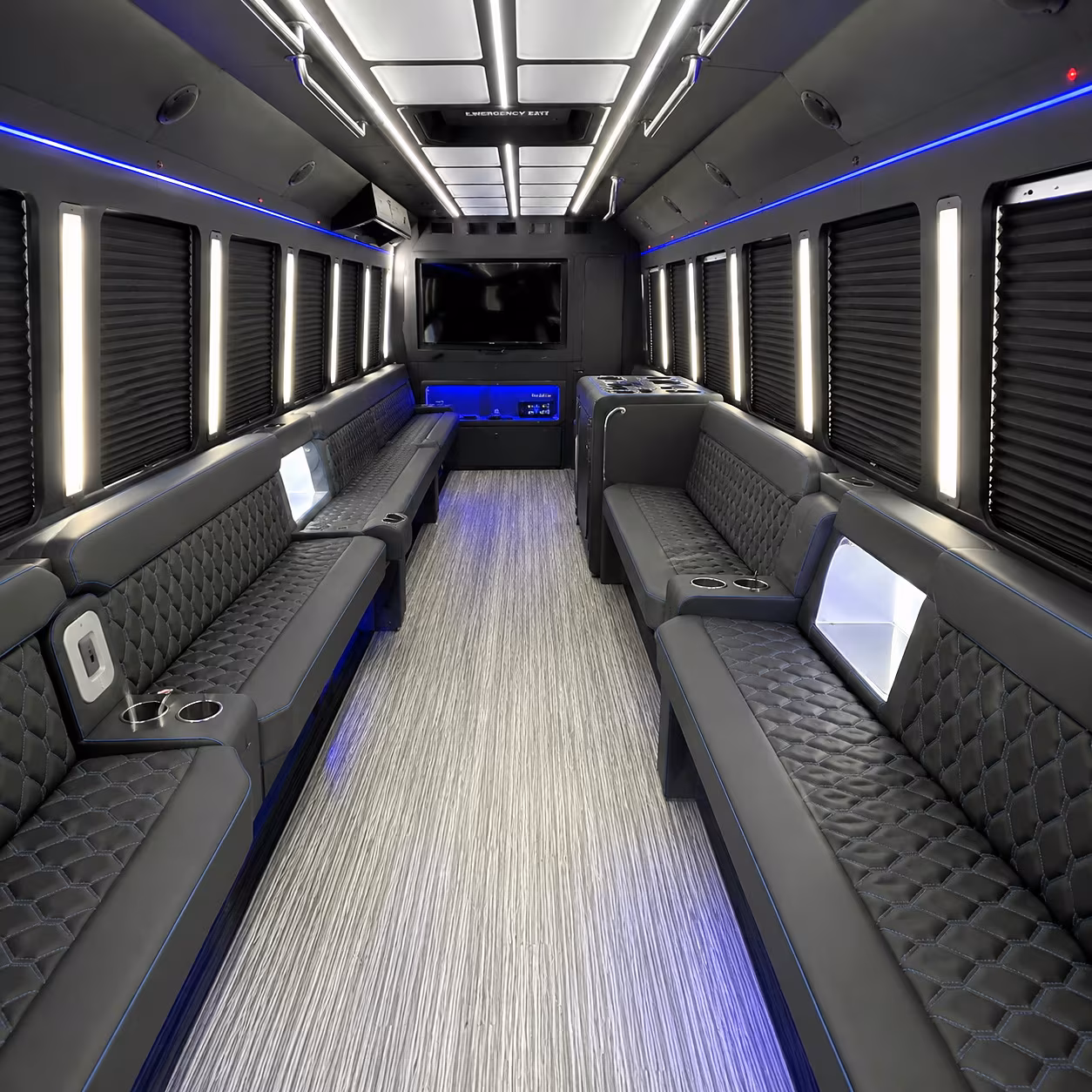 Wichita Prom & Homecoming Transportation party bus interior