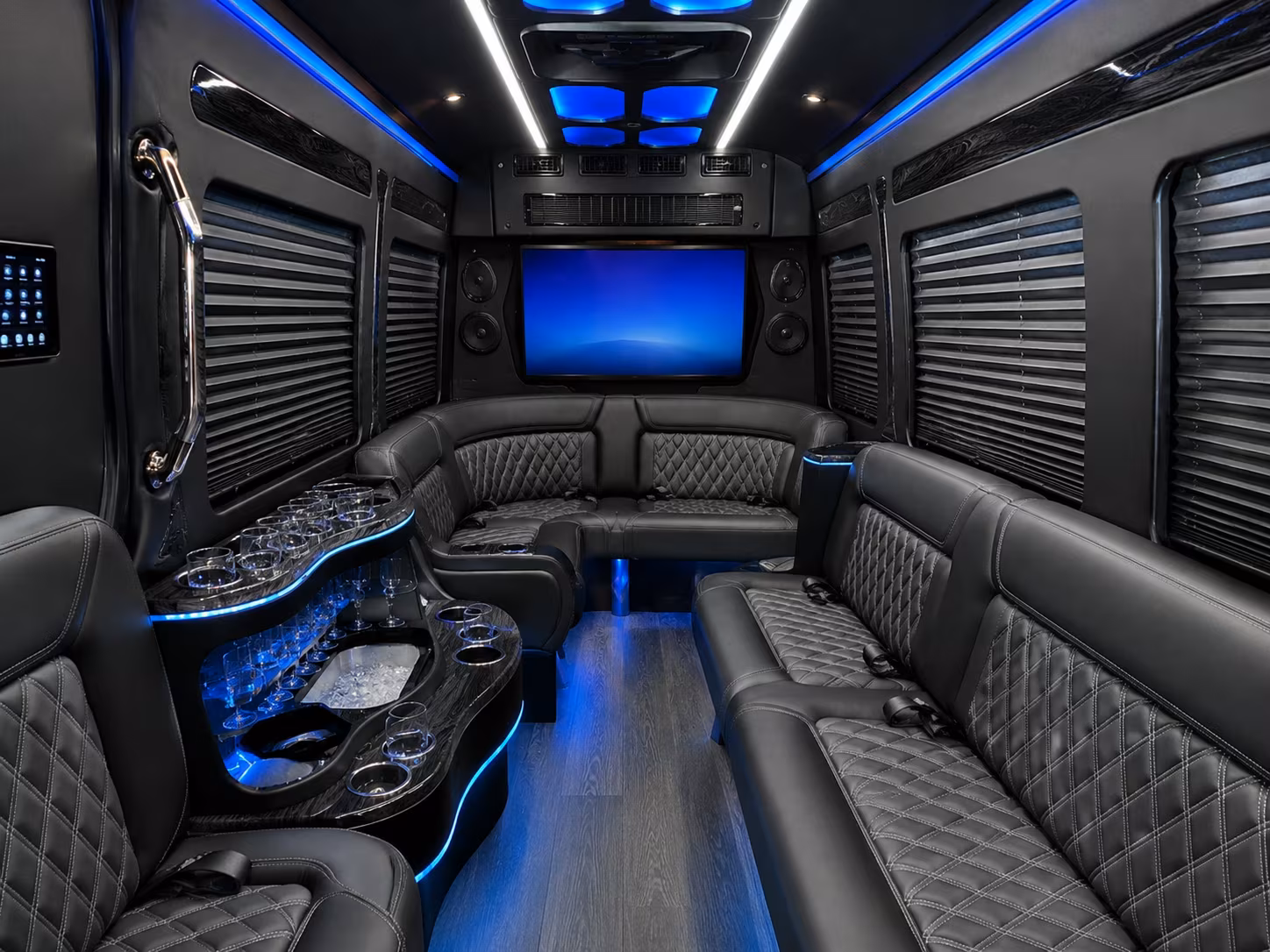 Wichita School Event Transportation party bus exterior