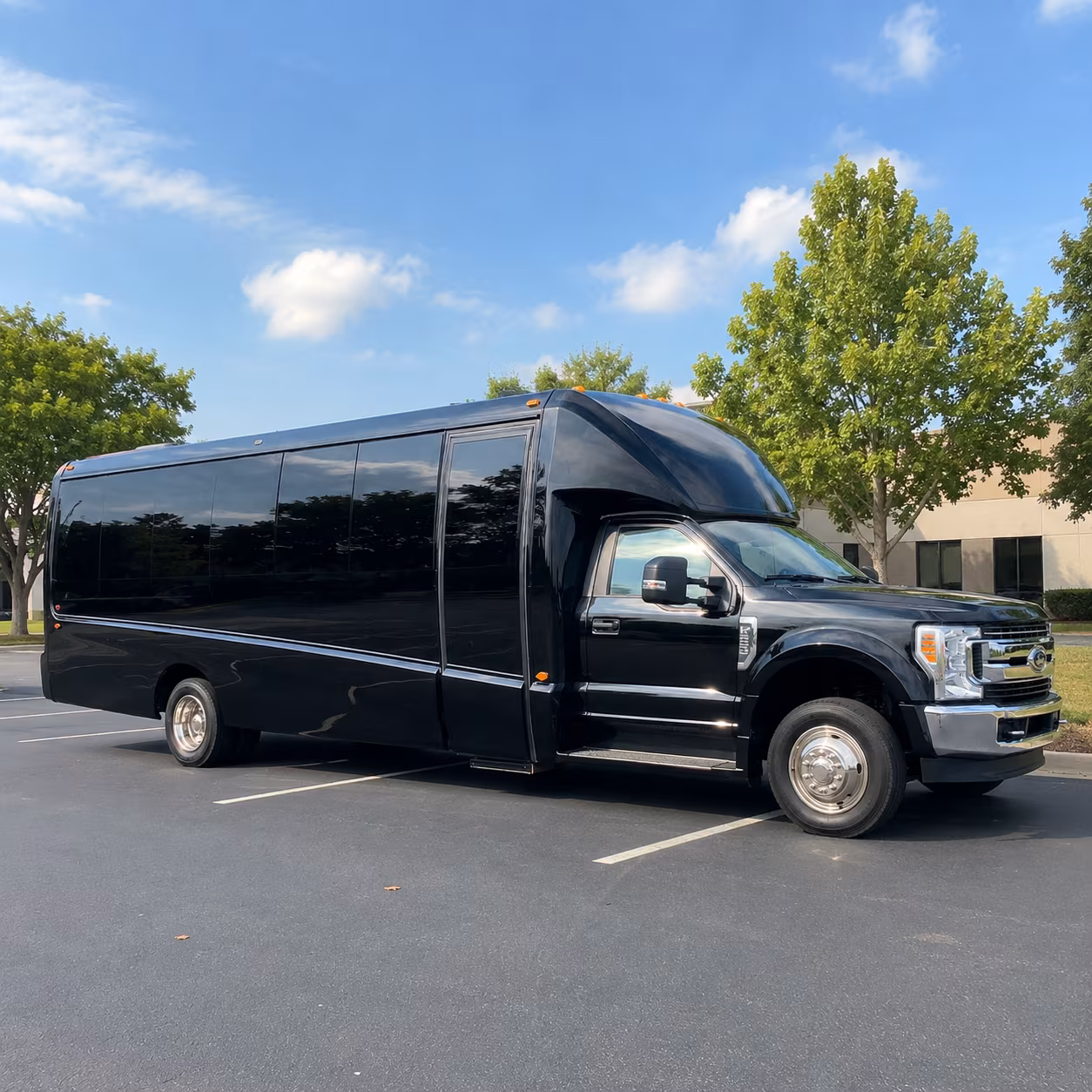 Wichita School Event Transportation party bus exterior