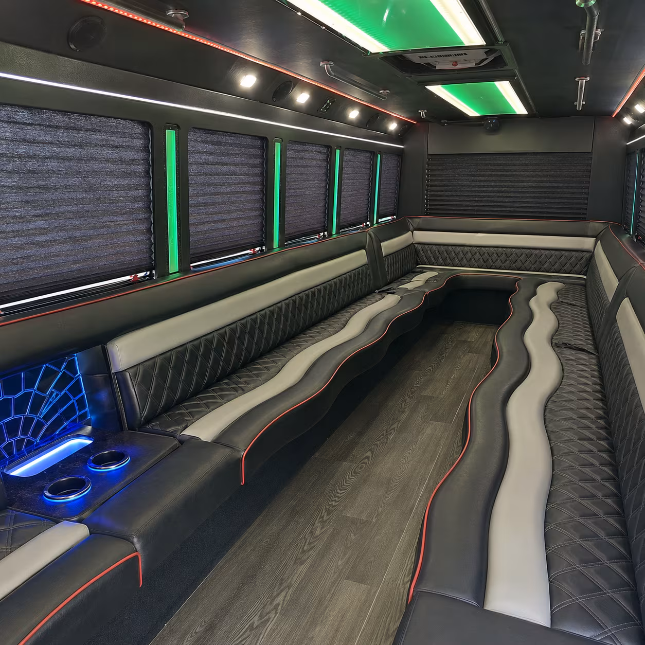 Wichita Sporting Event Transportation party bus exterior