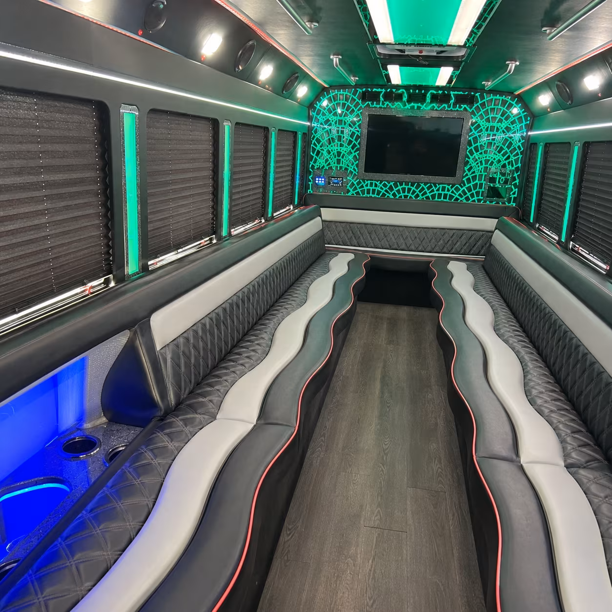 Wichita Sporting Event Transportation party bus exterior