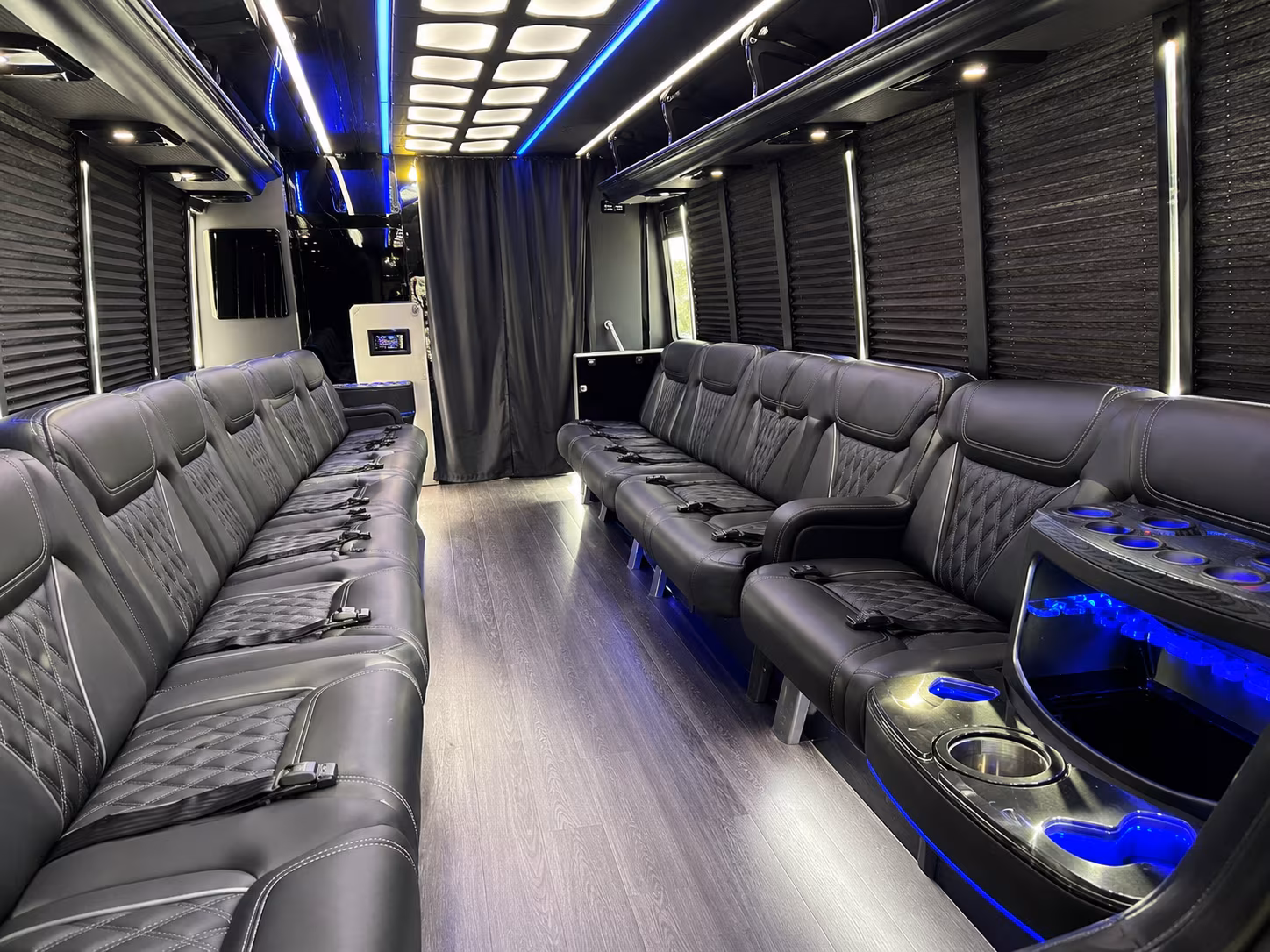 Wichita Wedding Transportation party bus exterior