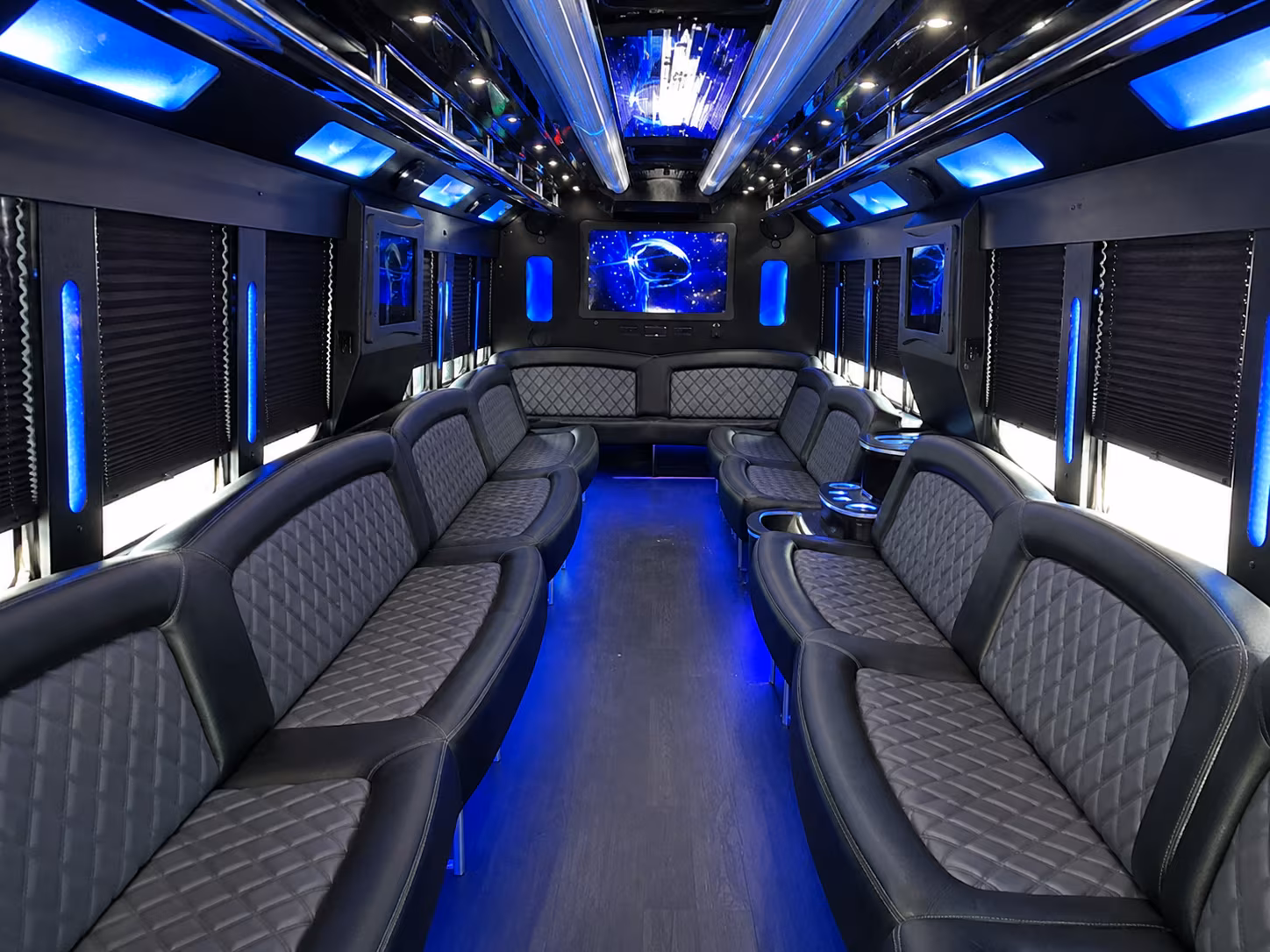 Wichita Wedding Transportation party bus exterior