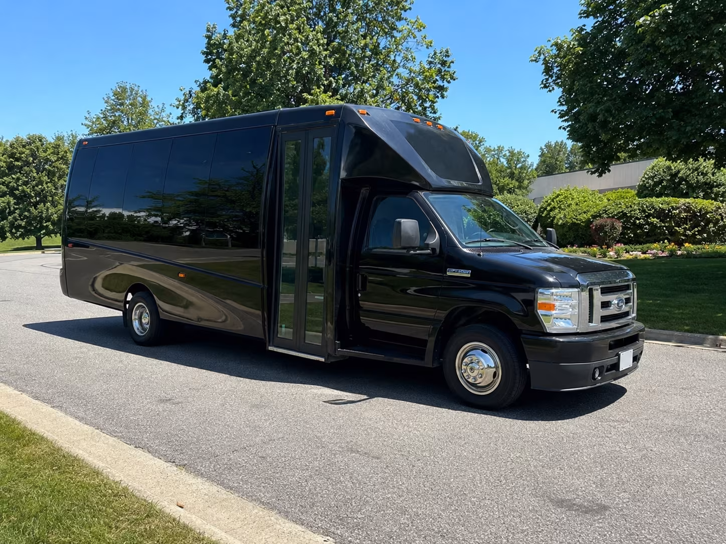 Wichita Wedding Transportation party bus exterior